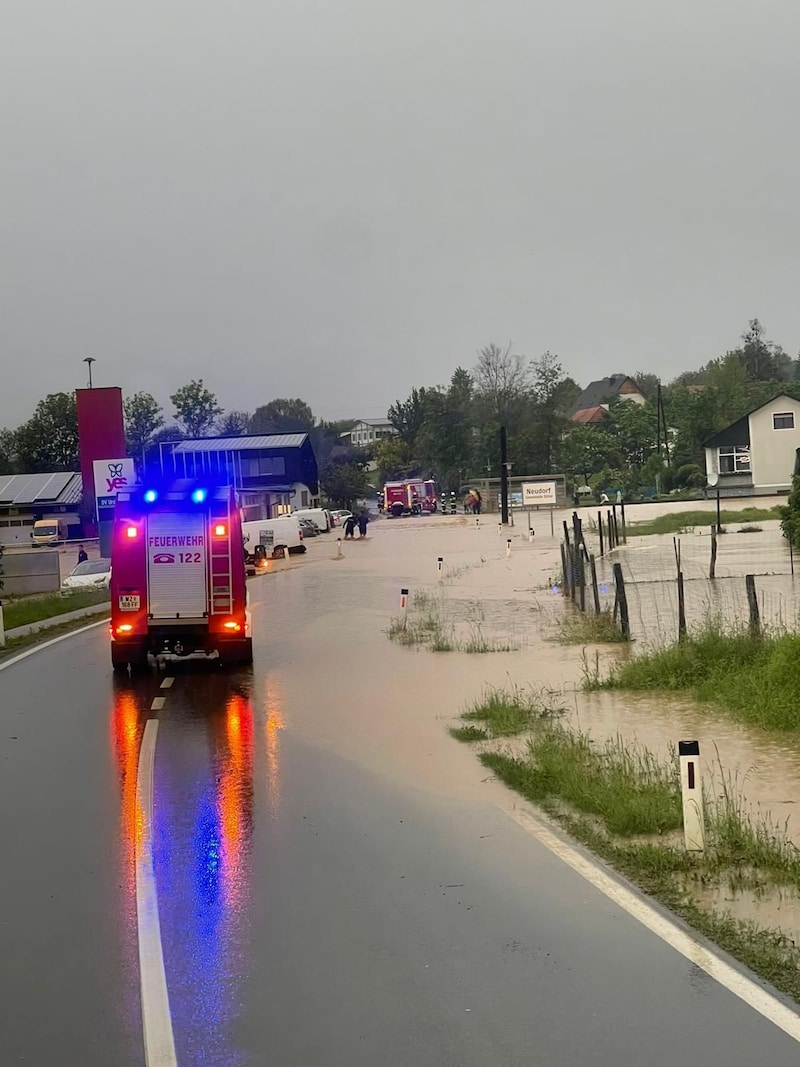 Der Bezirk Weiz war besonders stark von Überflutungen betroffen. (Bild: BFV Weiz)