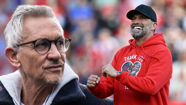 Gary Lineker recommends Jürgen Klopp as Gareth Southgate's successor ... (Bild: AFP/APA/Niklas HALLE‘N/Paul ELLIS)