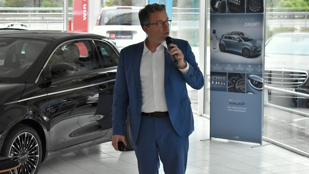 AMS board member Johannes Kopf during the presentation. (Bild: Manuel Schwaiger)