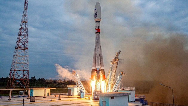 Start einer Sojus-Rakete in der Amur-Region in Russland (Symbolbild) (Bild: AFP)