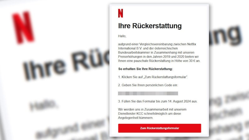 Affected customers will be informed by email. (Bild: Krone KREATIV/Netflix)
