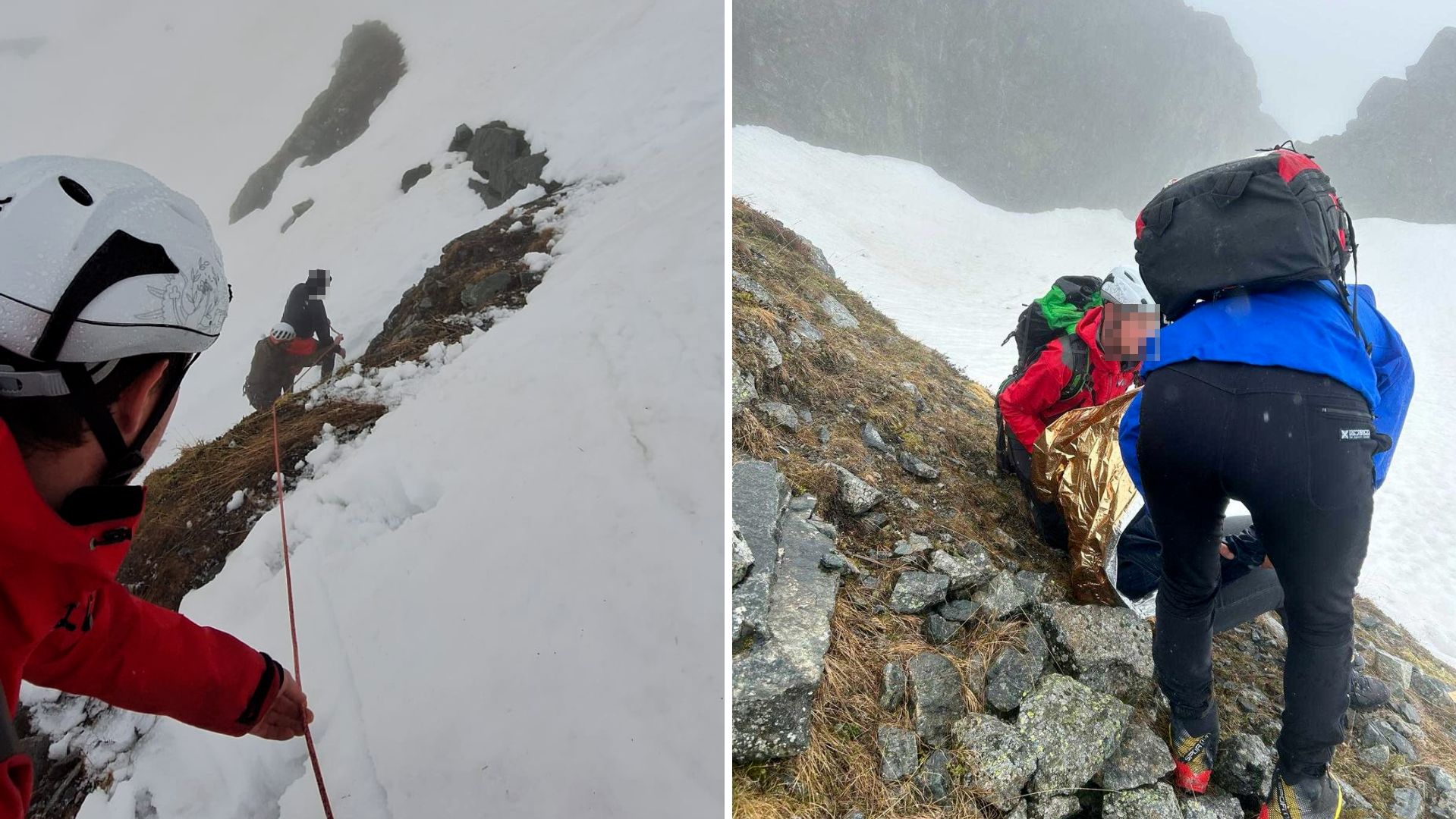 Dağ kurtarmacıları en olumsuz hava koşullarında yaralı adama tırmandılar. (Bild: Bergrettung Oetz, Krone KREATIV)