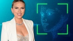 US-Schauspielerin Scarlett Johansson ist das jüngste Opfer eines vermeintlichen Stimmraubes durch KI. (Bild: Krone KREATIV/APA/AFP/Robyn Beck, ArtemisDiana/stock.adobe.com)