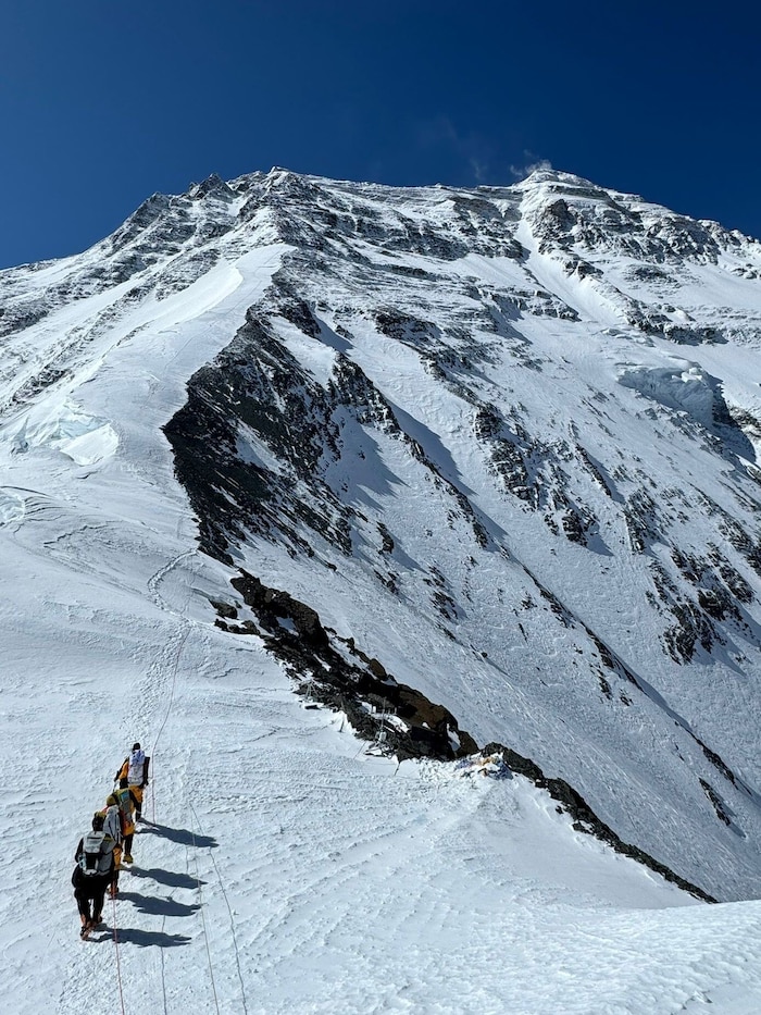 Bergsteiger auf dem Weg zum Mount Everest