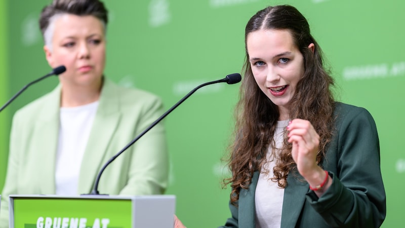 She wants to fight "like a lioness" for the Greens, says Schilling. (Bild: APA/MAX SLOVENCIK)