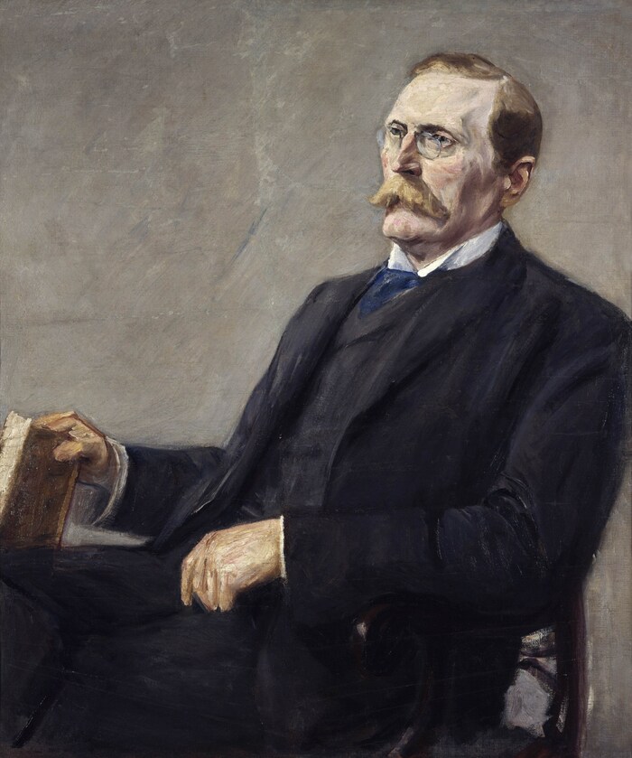 Die Werke Max Liebermanns stehen für die Berliner Secession (hier sein „Bildnis Dr. Wilhelm Bode“). 