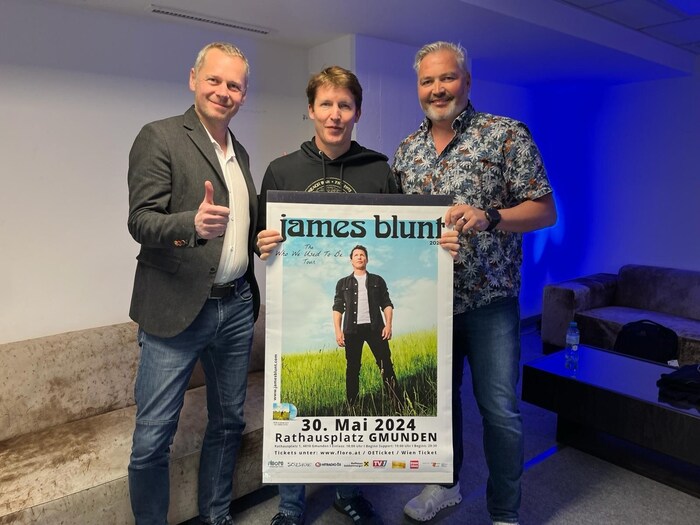 James Blunt und die Veranstalter freuen sich auf den 30.5.