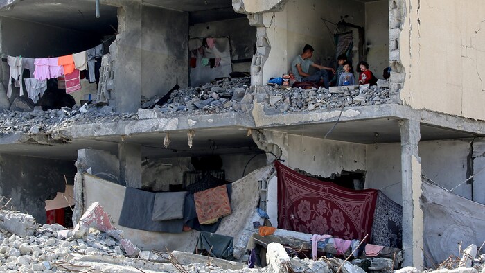 Zerstörtes Wohnhaus in Rafah