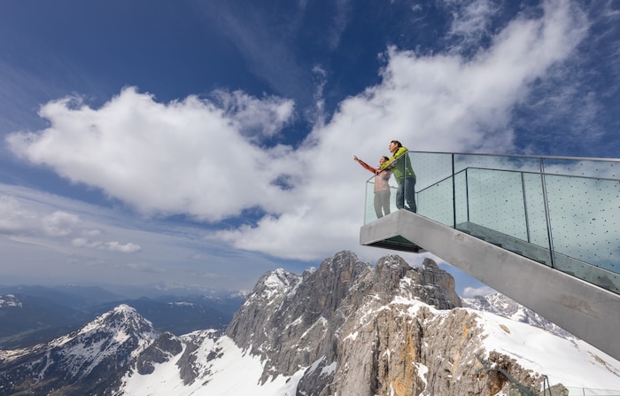 Neues Highlight mit atemberaubendem Ausblick: Die „Himmelsleiter“, benannt nach der legendären Kletterroute der Steiner-Brüder.