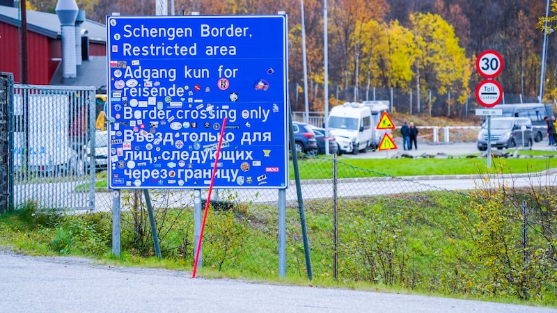 Der Grenzübergang Storskog zwischen Russland und Norwegen (Bild: ASSOCIATED PRESS)