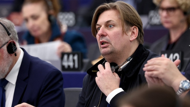 Maximilian Krah, member of the European Parliament for the German AfD, was banned from appearing by his own party. (Bild: AFP/afp)
