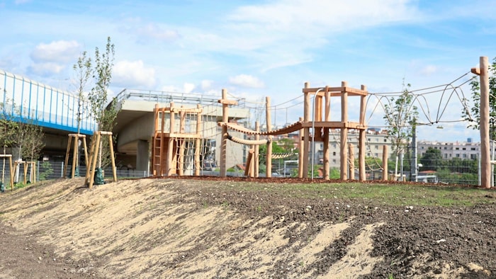 The area should be green by the time it opens at the end of June.