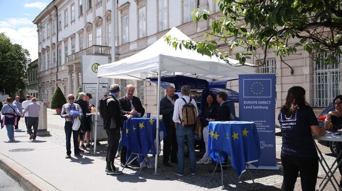 At the "Europe Direct" stand, some Salzburgers vented their frustration.