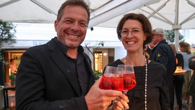 Blaue Gans-Chef Andreas Gfrerer mit Andrea Stockhammer (Bild: Tröster Andreas)