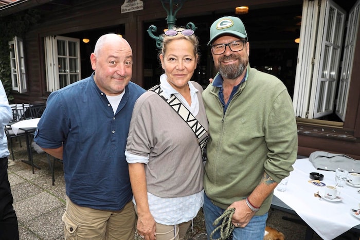 The actors (from left) Rudi Roubinek, Monica Weinzettl and her husband Gerold Rudle enjoyed the ...