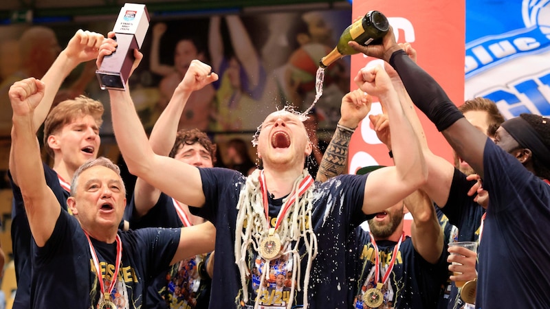 Oberwart feierte ein Basketball-Märchen. (Bild: GEPA pictures)
