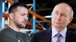 Wolodymyr Selenskyj und Wladimir Putin (rechts) haben es bisher nicht an den Verhandlungstisch geschafft. (Bild: Krone KREATIV/APA Pool)