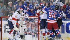 Zwischen den Rangers und den Panthers ging‘s heiß her. (Bild: Getty Images/APA/Getty Images via AFP/GETTY IMAGES/BRUCE BENNETT)