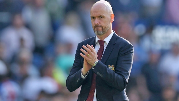 Erik ten Hag firmly expects to stay at Manchester United. (Bild: AP)
