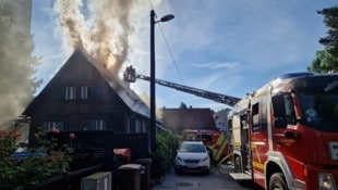 Berufsfeuerwehr Graz im Einsatz.