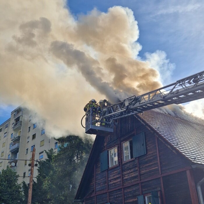 Wegen der heftigen Rauchentwicklung waren viele Feuerwehrleute gefragt.