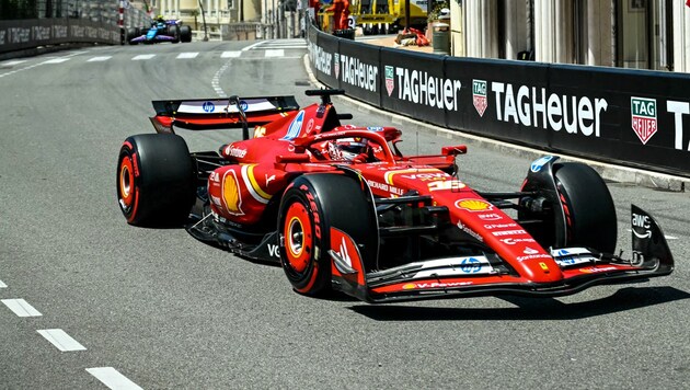 Charles Leclerc in the Ferrari (Bild: AFP)