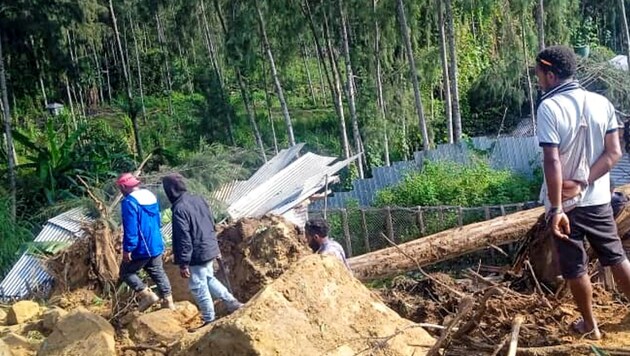 A landslide occurred in Papua New Guinea early on Friday morning. (Bild: AFP/APA/STR)