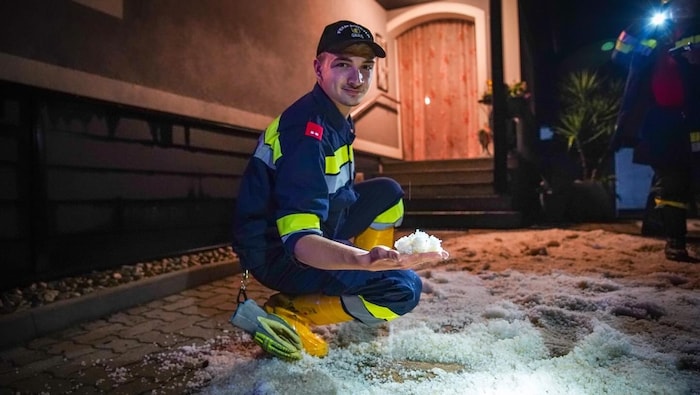 Auch Hagel war mit dabei.