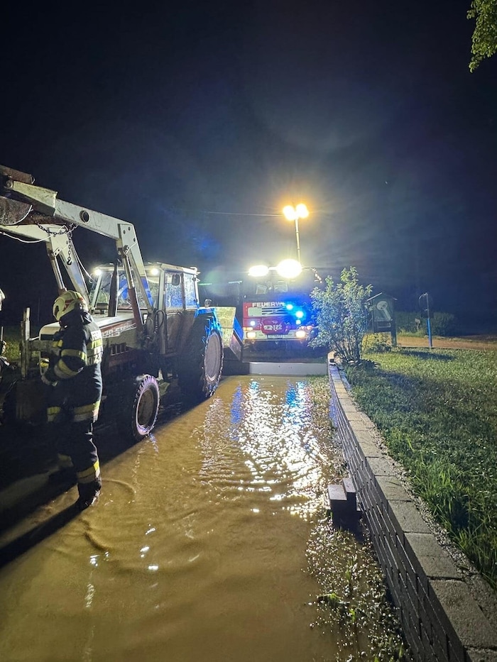 Überflutungen in Kirchberg an der Raab