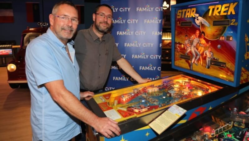 Ronnie und Roger Seunig im Terra Technica Museum (Bild: Family City )