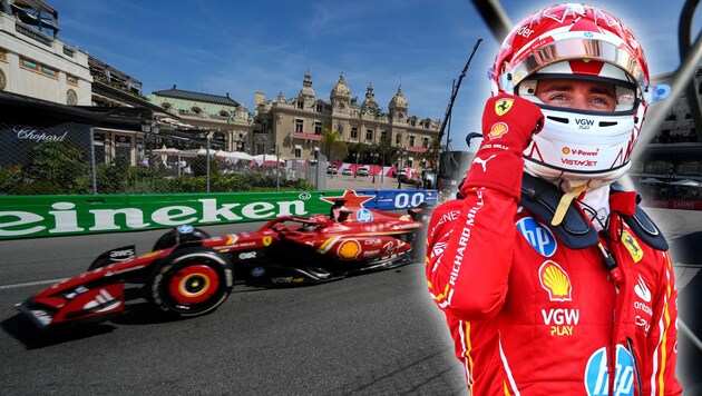 Charles Leclerc can cheer at home! (Bild: AP ( via APA) Austria Presse Agentur/ASSOCIATED PRESS, GEPA Pictures)