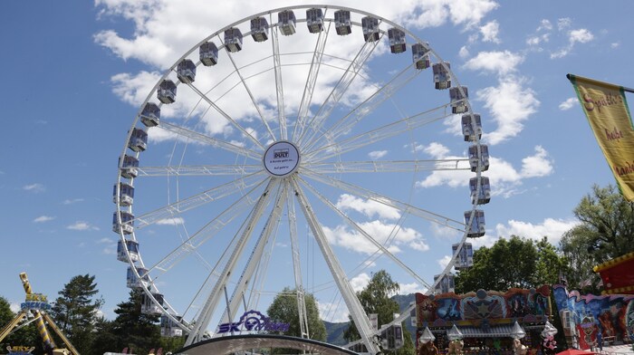 Das große Riesenrad war schon von weitem zu sehen.