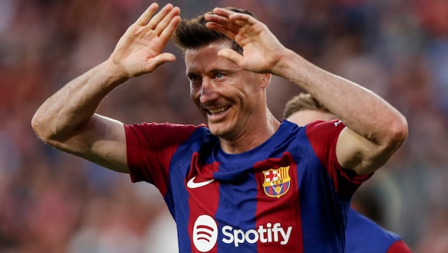 Auch Robert Lewandowski hat für Barca getroffen … (Bild: AP/ASSOCIATED PRESS)