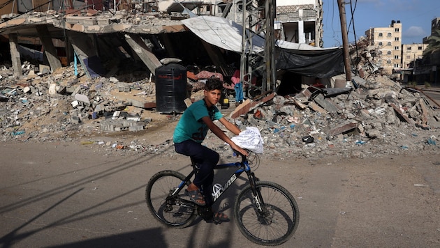 Massive Zerstörungen in Rafah im südlichen Gazastreifen (Bild: APA/AFP/Eyad BABA)