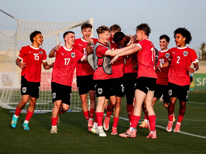 Österreichs U17 kommt bei der EM auf Zypern aus dem Jubeln kaum heraus.
