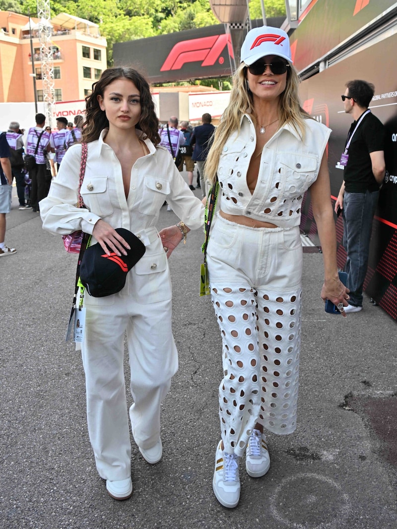 Leni Klum und Heidi Kum in Monaco (Bild: Manuele Mangiarotti / PA)