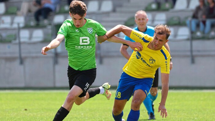 Pajic (li.) und Grünau kamen gegen Silz/Mötz zu einem 2:2.
