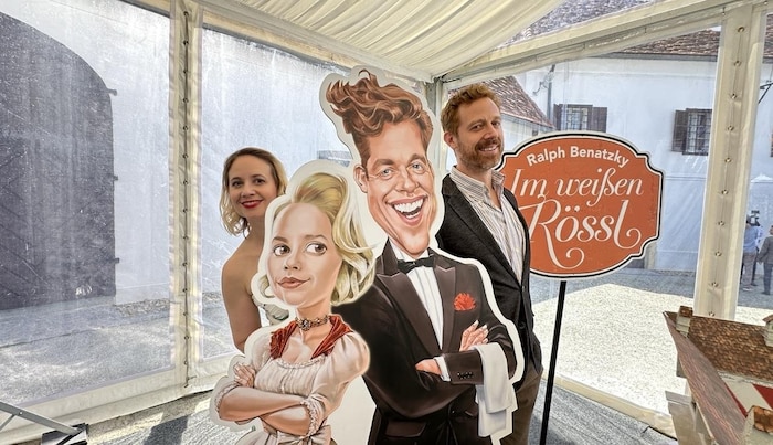 The leading actors of "Im weißen Rössl", Dagmar Bernhard and Martin Bermoser.