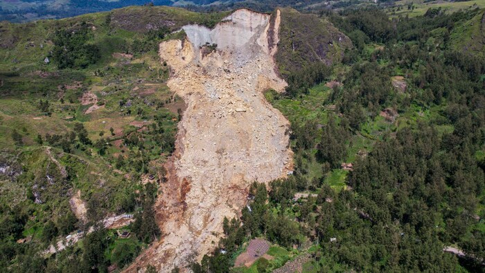 The consequences of the landslide are massive.