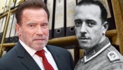 Arnold Schwarzenegger und sein Vater Gustav (Bild: Krone KREATIV/Österreichisches Staatsarchiv, LPD Tirol © BIK Stoffers, APA/Getty Images via AFP/GETTY IMAGES/Phillip Faraone)