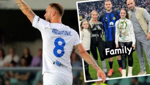 Am Wochenende traf Arnautovic doppelt. Danach poste er mit Frau, Kindern und Bruder.