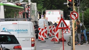 In der Grazer Elisabethstraße hat der Umbau begonnen.
