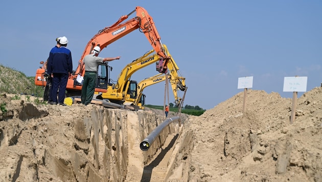 The Neos demand that an underground power cable be laid parallel to the 40-kilometer gas pipeline in the Mühlviertel. (Bild: Gas Connect Austria (GCA))