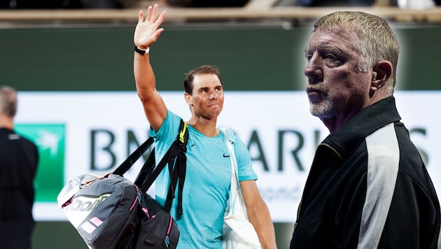 Rafael Nadal (l.) had to admit defeat to Zverev, Boris Becker (r.) criticized the draw. (Bild: GEPA/GEPA pictures)