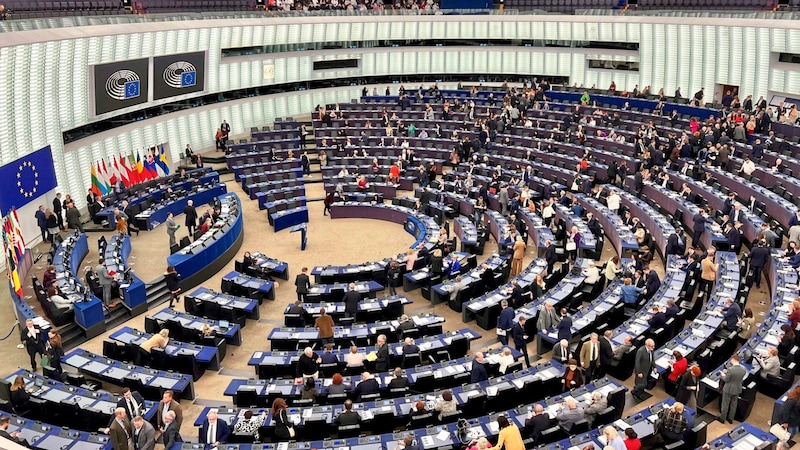 Im EU-Parlament kam es zu einer turbulenten Sitzung (Symbolbild). (Bild: Karl Grammer)