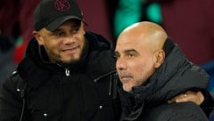 Vincent Kompany und Pep Guardiola (Bild: picturedesk.com/Dave Thompson / AP / picturedesk.com)