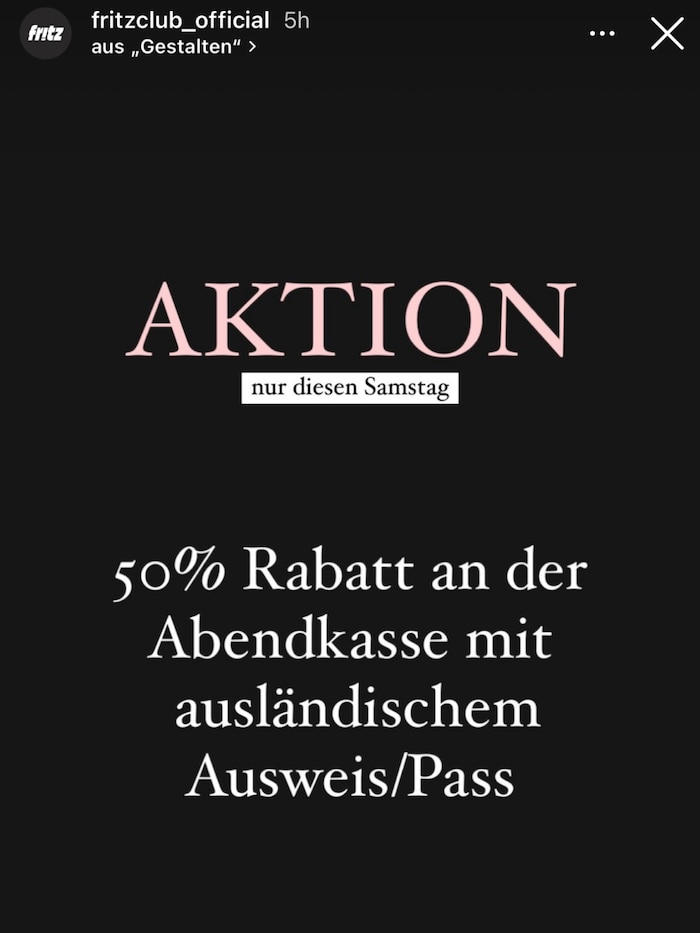 Diese Aktion veröffentlichte der Fritzclub kurze Zeit nach Bekanntwerden des Videos