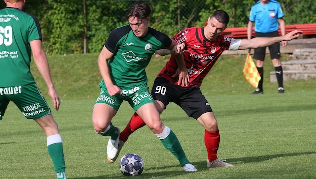 Sandro Morgenstern (left) will sign for second division side Lafnitz next week. (Bild: Kuess)