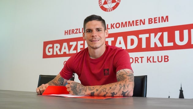 Dominik Frieser is the first new signing at GAK. (Bild: GAK 1902)