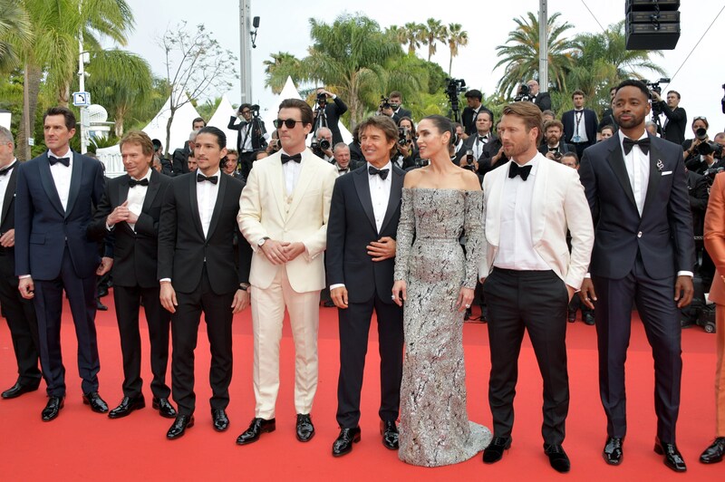 Tom Cruise und Glen Powell bei der Premiere von  „Top Gun: Maverick“. (Bild: picturedesk.com/Simone Comi / PA / picturedesk.com)